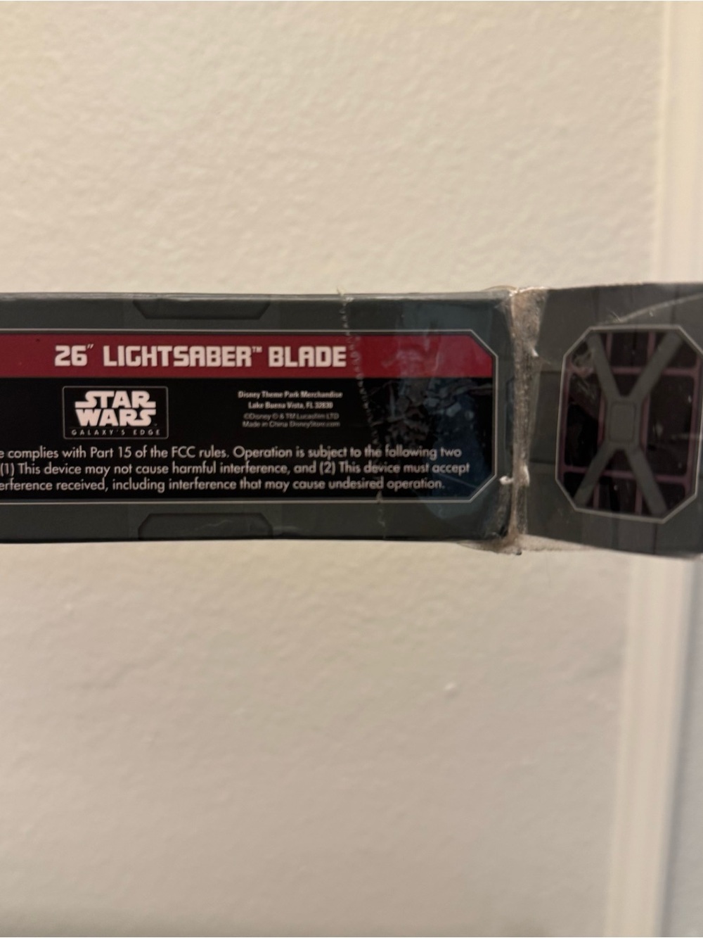 Star Wars Black and Red 26" Lightsaber Blade Packaging